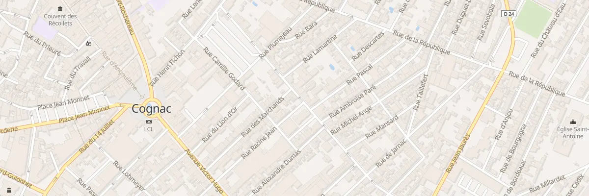 Plan du 34 Rue de Marignan à Cognac