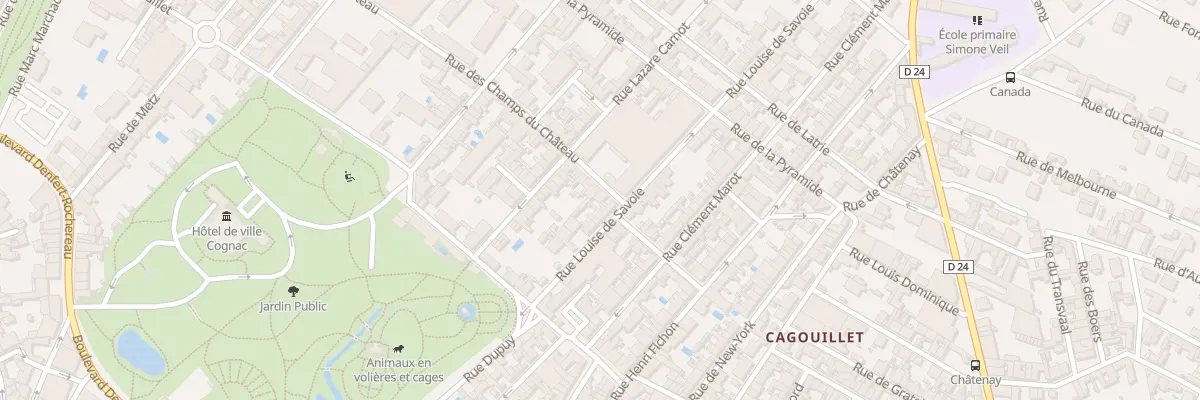 Plan du 74 Rue des Champs du Château à Cognac