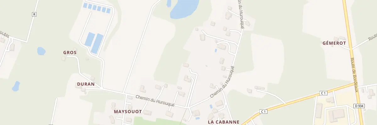 Plan du 221 Che du Hurouqué à Pouydesseaux