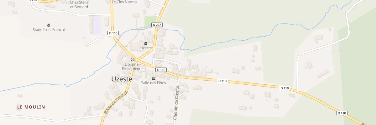 Plan du 3 Rte de Bazas à Uzeste