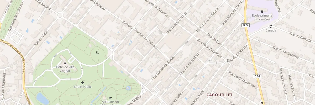 Plan du 66 Rue des Champs du Château à Cognac