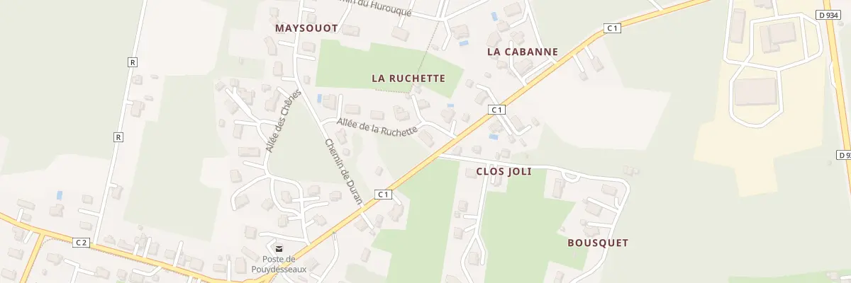Plan du 21 All de la Ruchette à Pouydesseaux