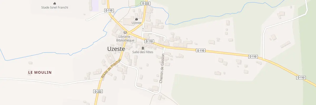 Plan du 14 Rte de Bazas à Uzeste