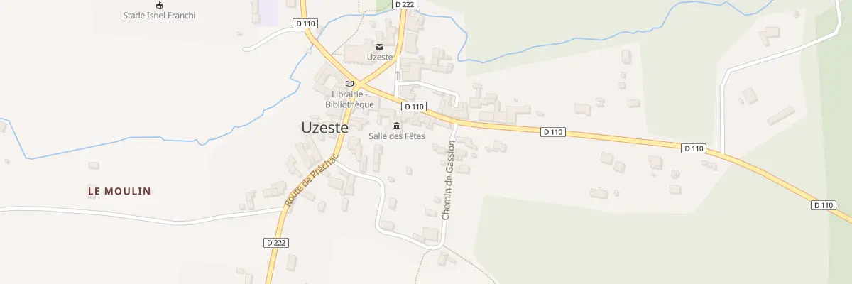 Plan du 10 Rte de Bazas à Uzeste
