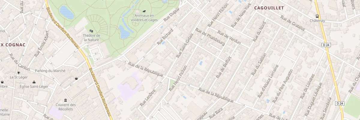 Plan du 14 Rue Saint Gelais à Cognac