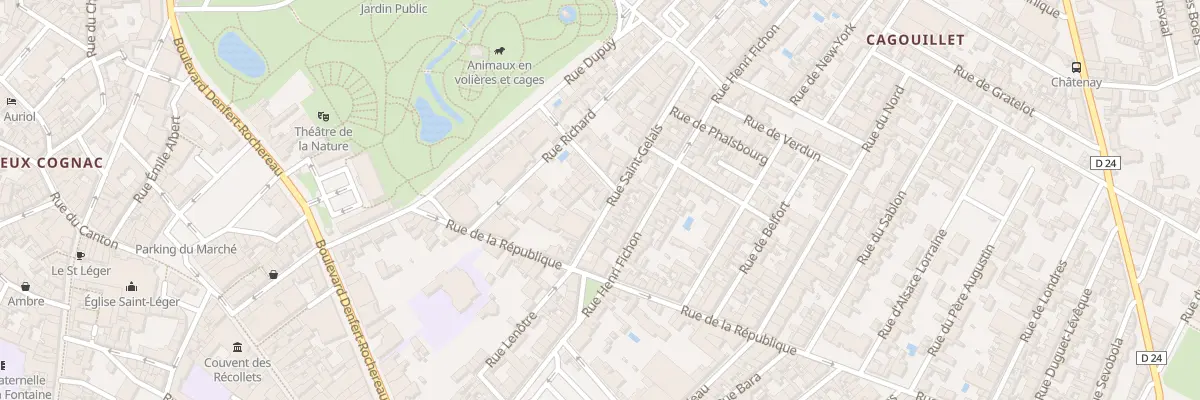 Plan du 25 Rue Saint Gelais à Cognac