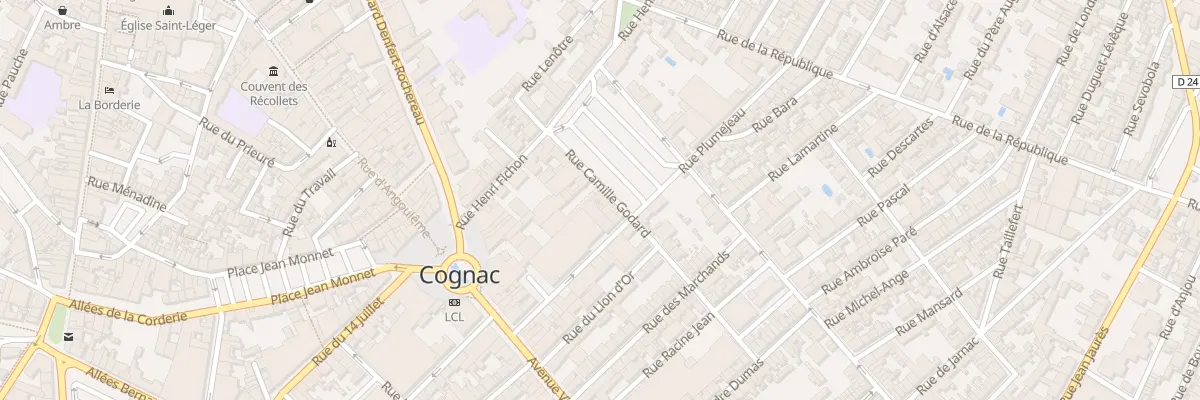 Plan du 14 Rue Camille Godard à Cognac