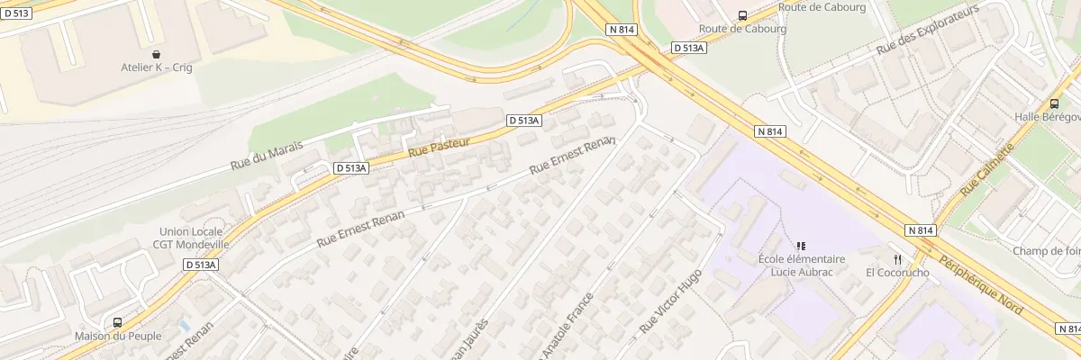 Plan du 7 Rue Ernest Renan à Mondeville