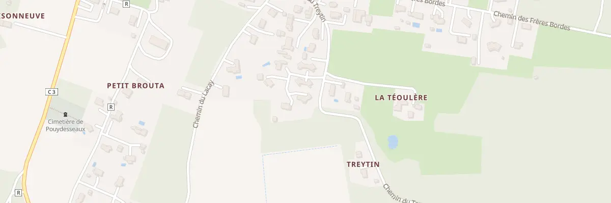 Plan du 80 Imp Duvignau à Pouydesseaux