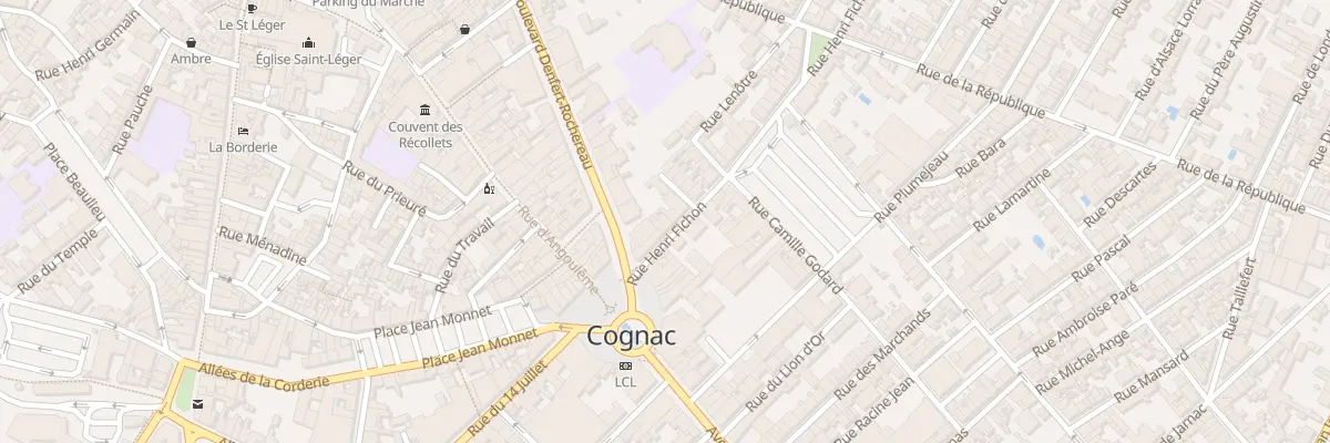 Plan du 7 Rue Henri Fichon à Cognac