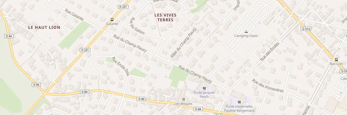 Plan du 14 Rue du Champ Fleury à Lion-sur-Mer