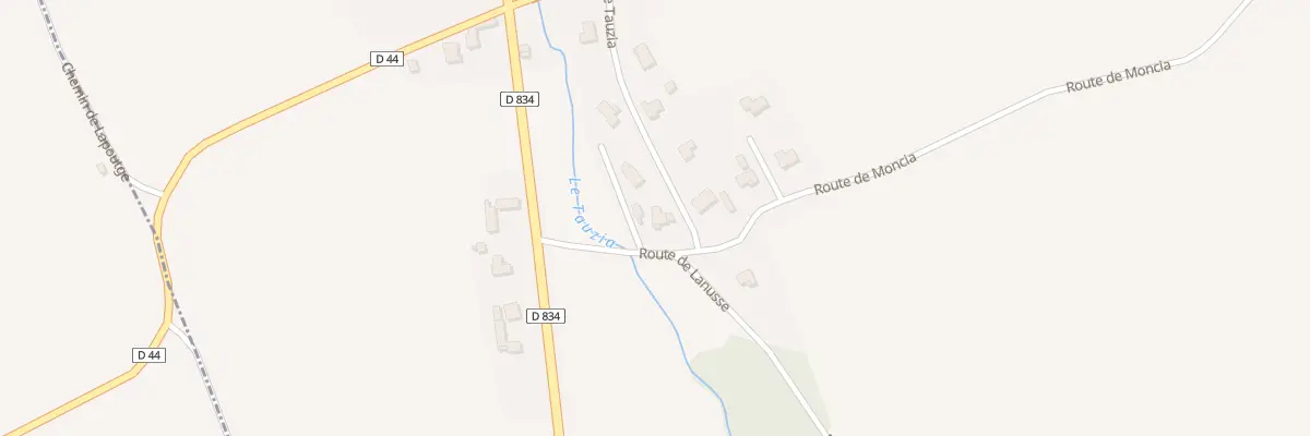 Plan du 87 Rte de Lanusse à Lalonquette