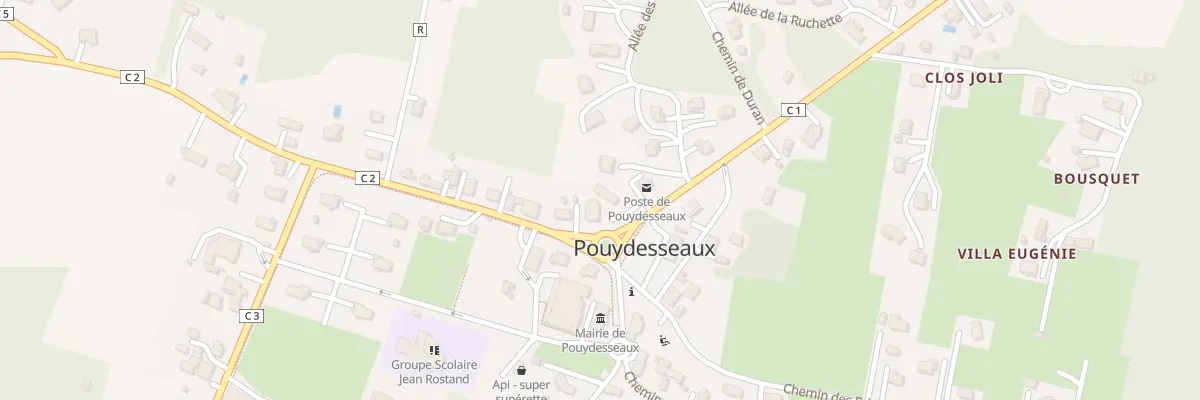 Plan du 2 Av du Marsan à Pouydesseaux