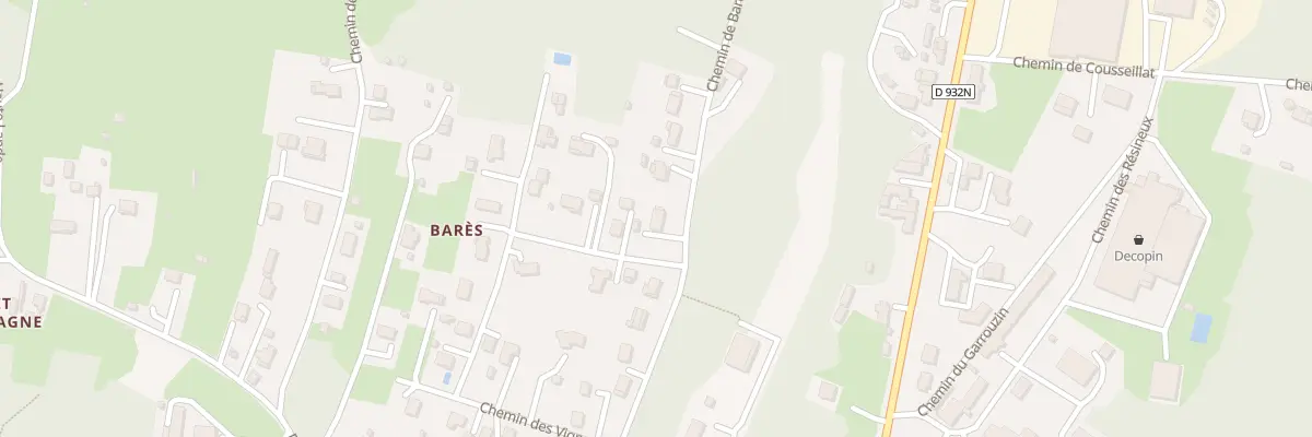 Plan du 551 Che de Barès à Roquefort