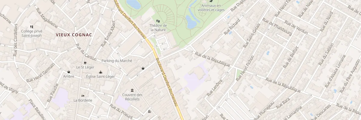 Plan du 12 Rue Abel Bazoin à Cognac