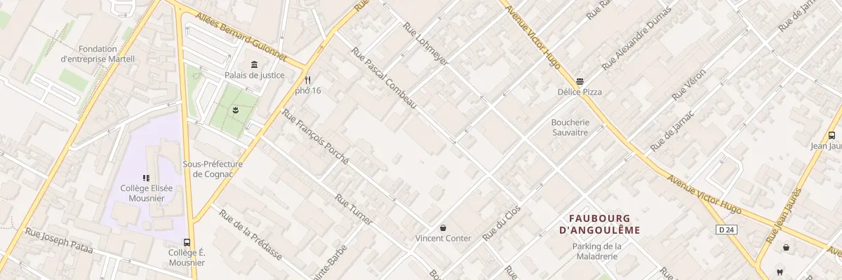 Plan du 36 Rue Pascal Combeau à Cognac