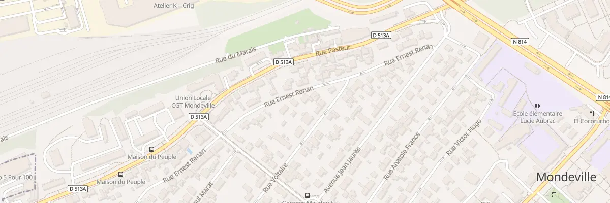 Plan du 21 Rue Ernest Renan à Mondeville
