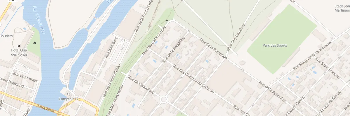 Plan du 11 Rue des Champs du Château à Cognac