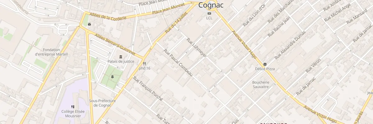 Plan du 21 Rue Pascal Combeau à Cognac