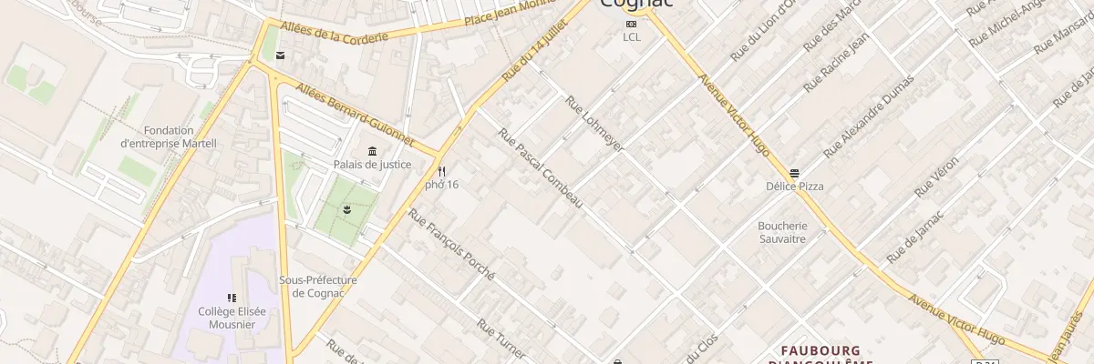 Plan du 18 Rue Pascal Combeau à Cognac