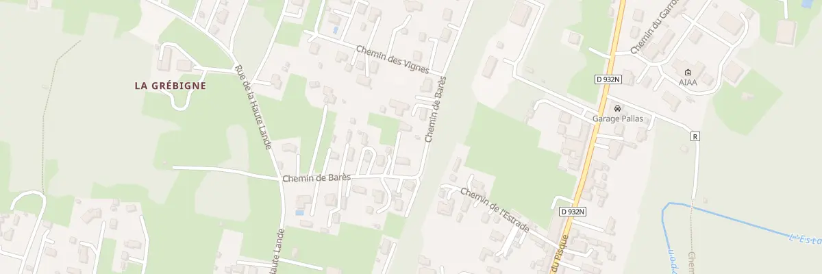 Plan du 297 Che de Barès à Roquefort