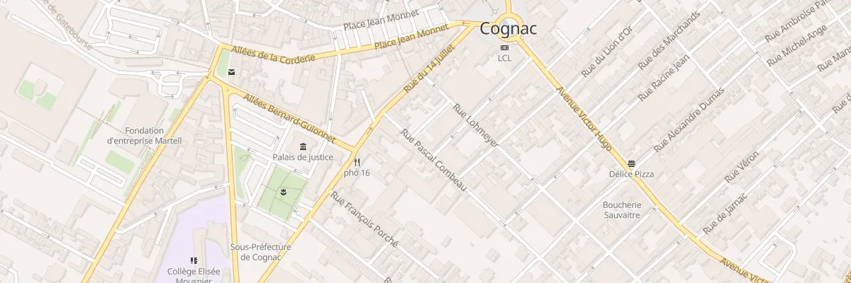 Plan du 15 Rue Pascal Combeau à Cognac