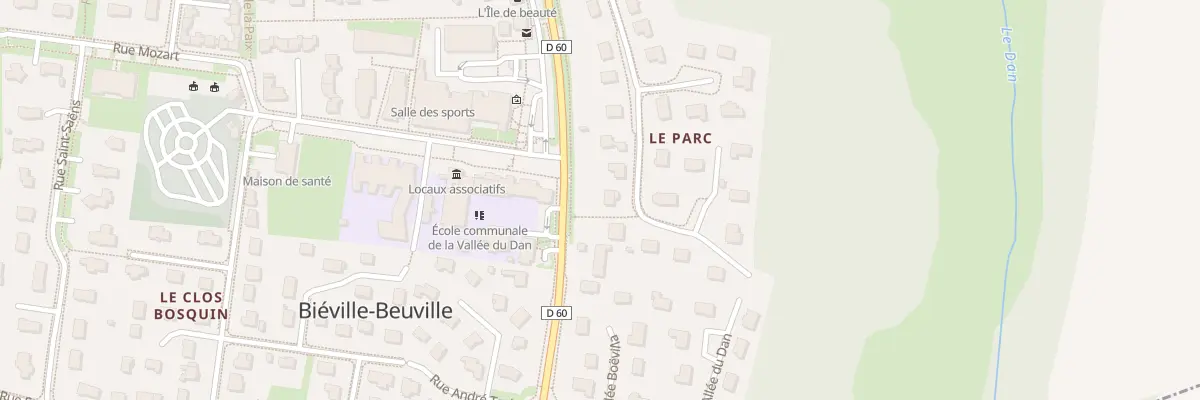 Plan du 16 All Guillaume le Conquérant à Biéville-Beuville