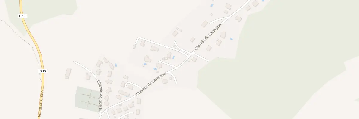Plan du 36 Che de Lavergne à Capian
