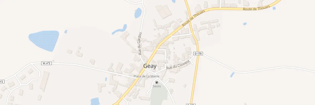 Plan du 2 Rte de Thouars à Geay