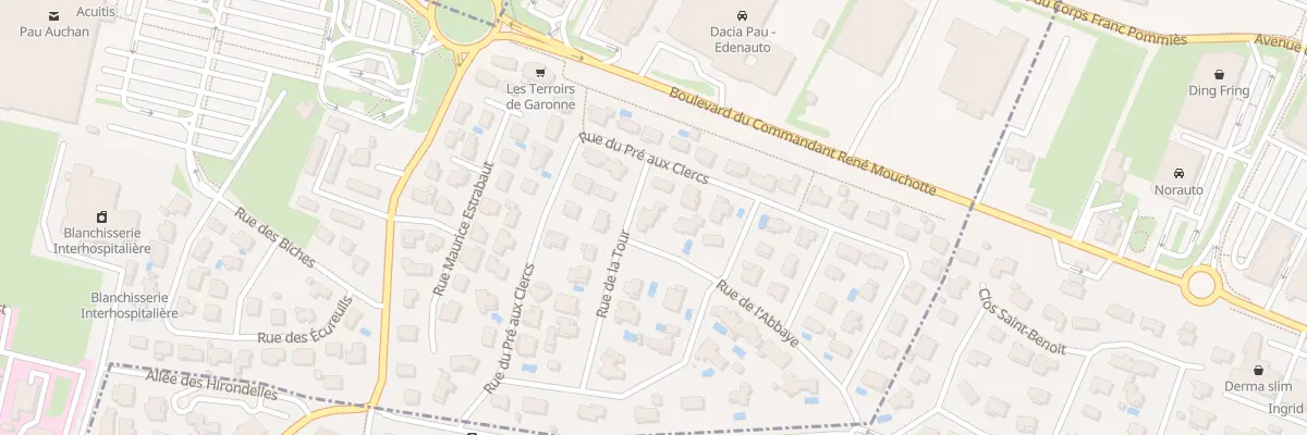 Plan du 10 Rue de la Tour à Pau