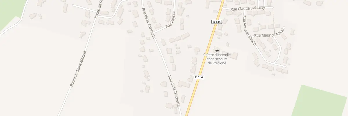 Plan du 25 Rue de la Trecherie à Précigné