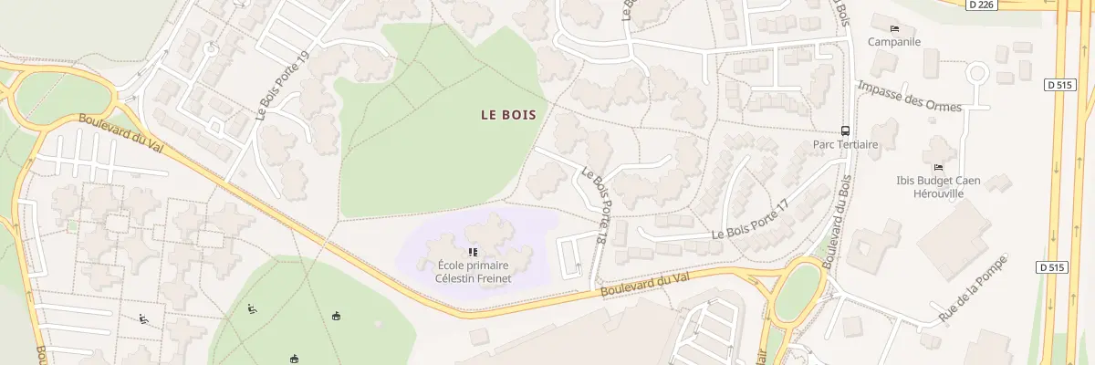 Plan du 1806 Vc Quartier du Bois à Hérouville-Saint-Clair