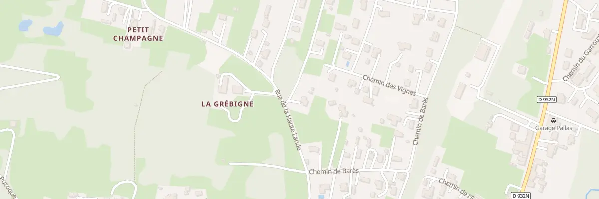 Plan du 336 Rue de la Haute-Lande à Roquefort