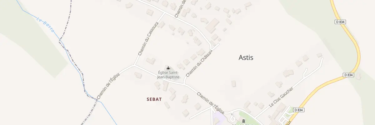 Plan du 3 Che du Château à Astis