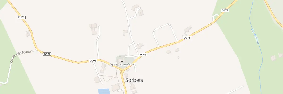 Plan du 20 Rte de Pécorade à Sorbets