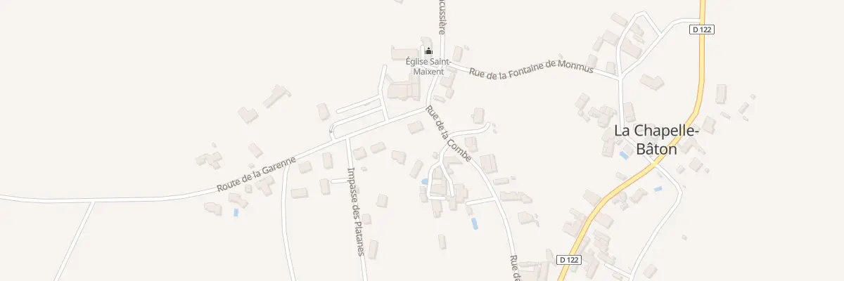 Plan du 1 Rte des Barrieres à La Chapelle-Bâton
