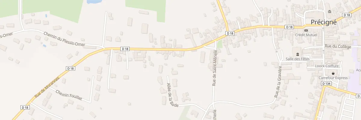 Plan du 1 Rue de Morannes à Précigné