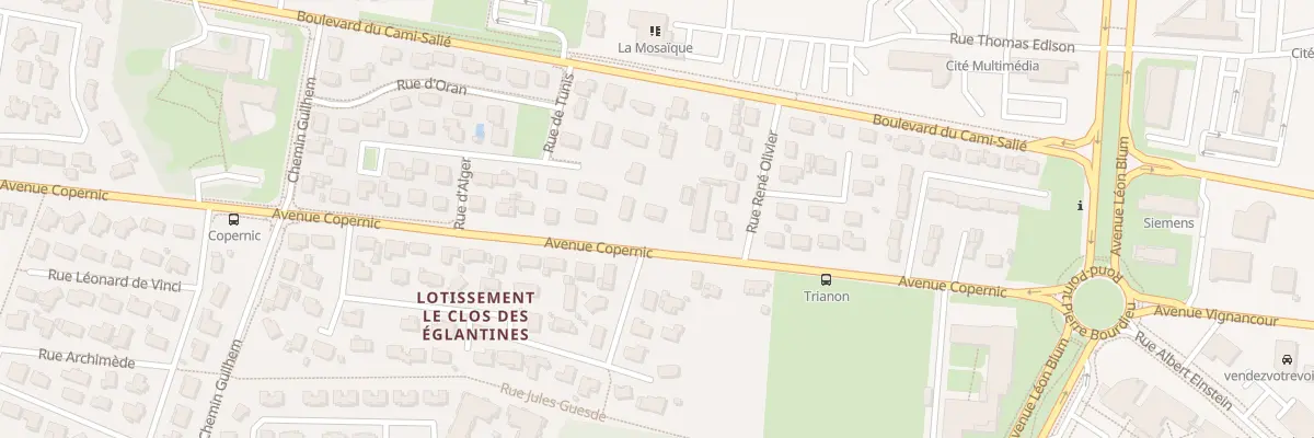 Plan du 28 Av Copernic à Pau