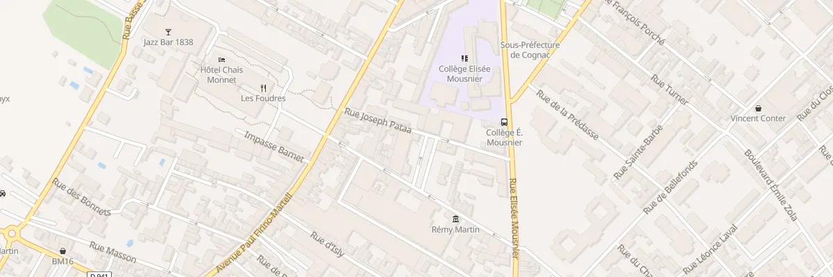 Plan du 24 Rue Joseph Pataa à Cognac