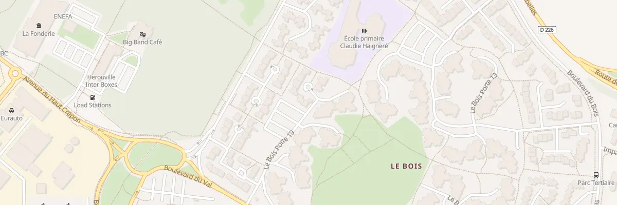 Plan du 1924 Vc Quartier du Bois à Hérouville-Saint-Clair