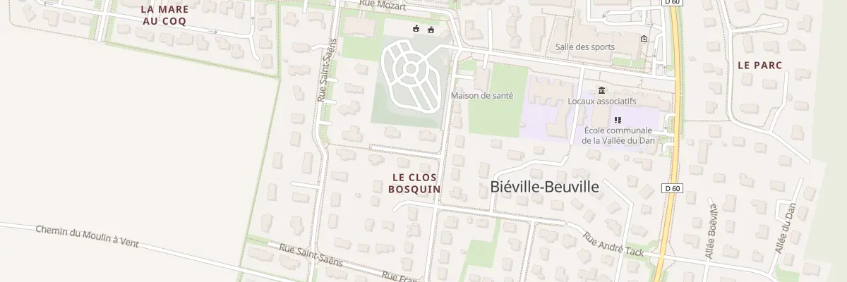Plan du 1 Rue de la Fontaine à Biéville-Beuville