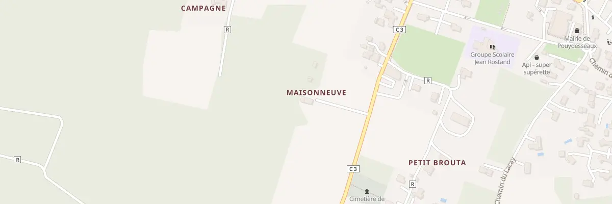 Plan du 300 Av de l’Eglise à Pouydesseaux