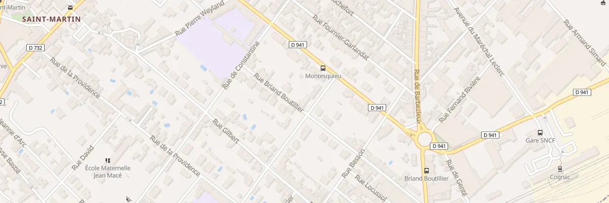 Plan du 10 Rue Montesquieu à Cognac