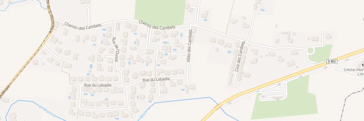 Plan du 6 All des Cambets à Bizanos