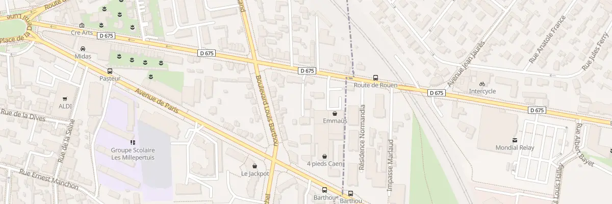 Plan du 96 Av de Rouen à Caen