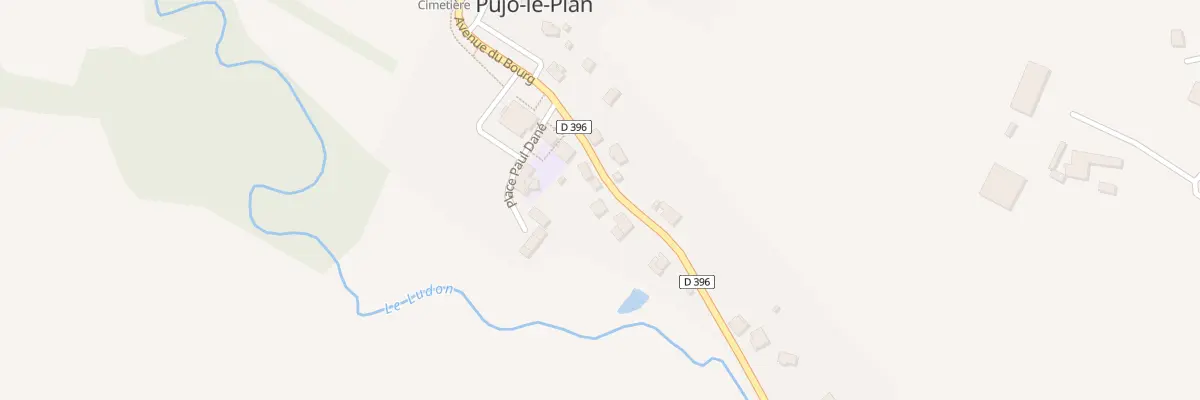 Plan du 422 Av du Bourg à Pujo-le-Plan