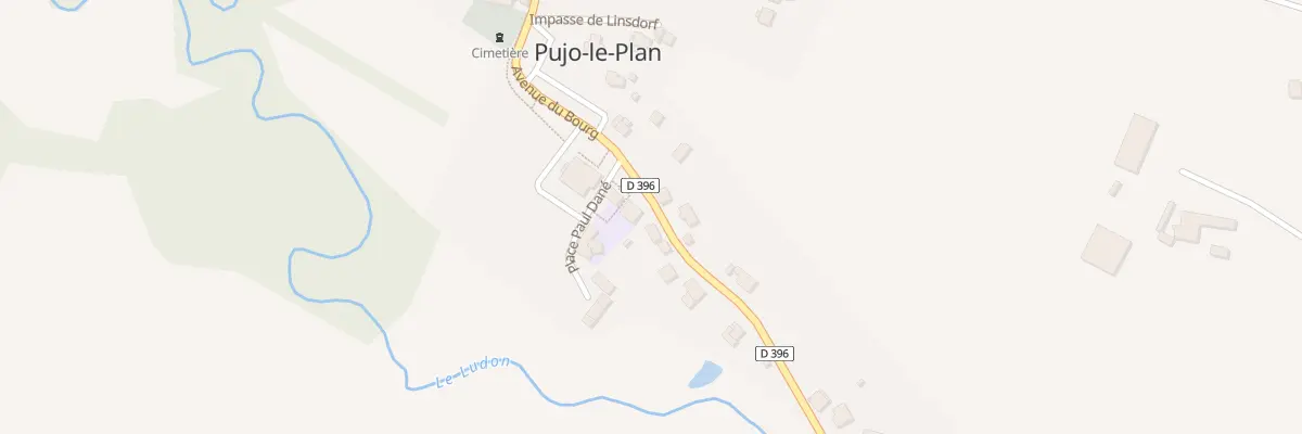 Plan du 396 Av du Bourg à Pujo-le-Plan