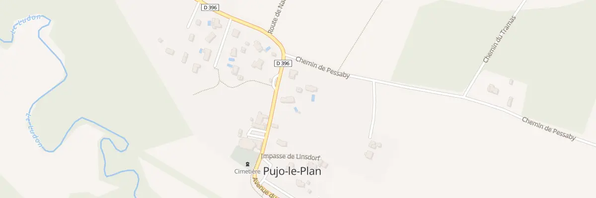 Plan du 65 Av du Bourg à Pujo-le-Plan