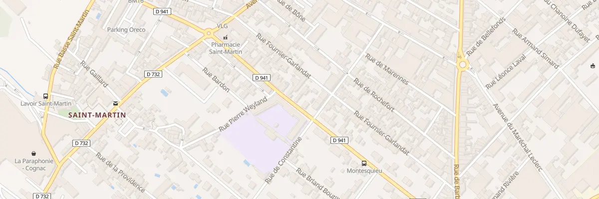Plan du 99 Bd Oscar Planat à Cognac