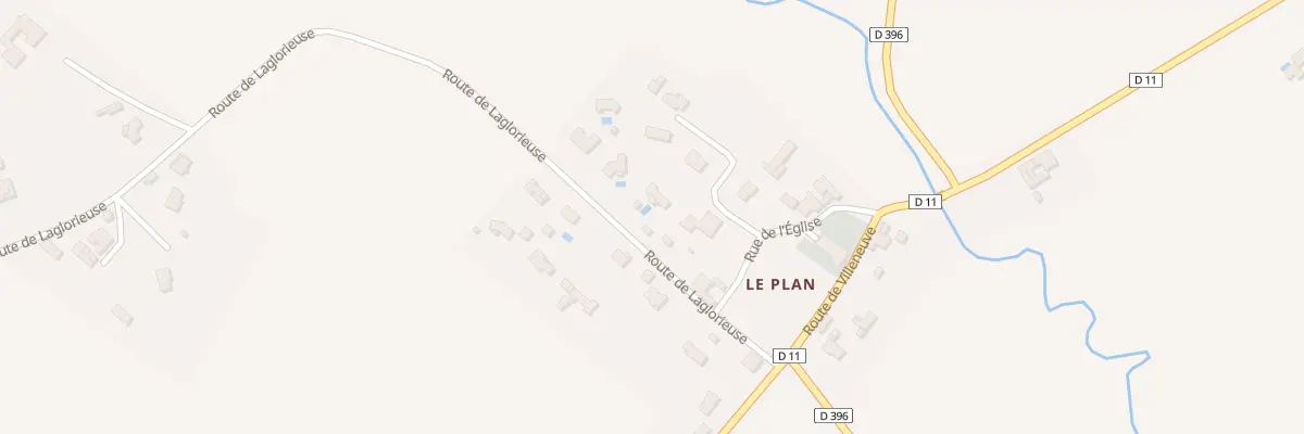 Plan du 170 Rte de Laglorieuse à Pujo-le-Plan